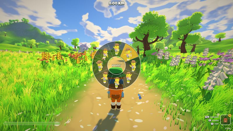 The emote wheel around the scout